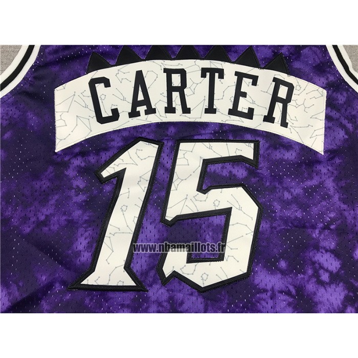 Maillot Tornto Raptors Vince Carter NO 15 Galaxy Volet
