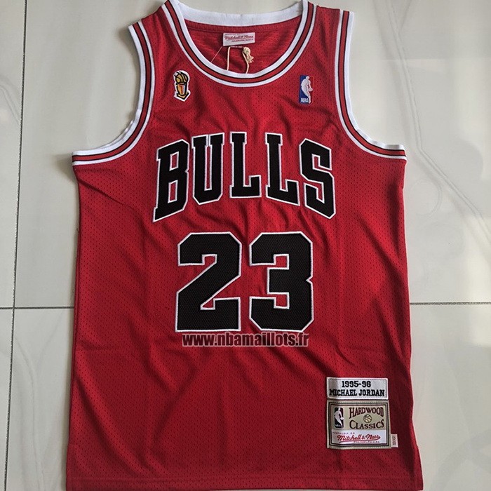 Maillot Chicago Bulls Michael Jordan NO 23 Mitchell & Ness 1995-96 Rouge