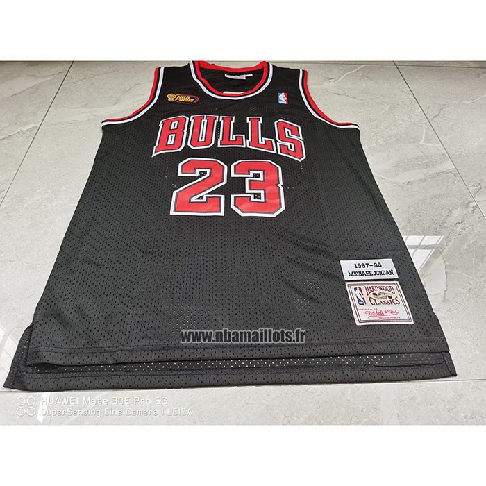 Maillot Chicago Bulls Michael Jordan NO 23 Mitchell & Ness 1997-98 Noir