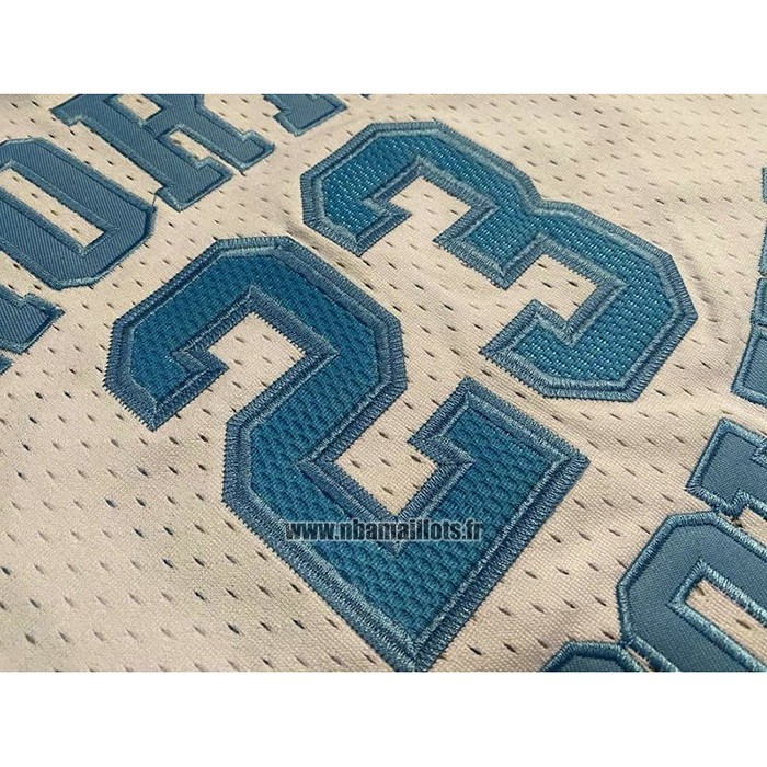 Maillot NCAA North Carolina Tar Heels Michael Jordan NO 23 Mitchell & Ness 1983-84 Blanc