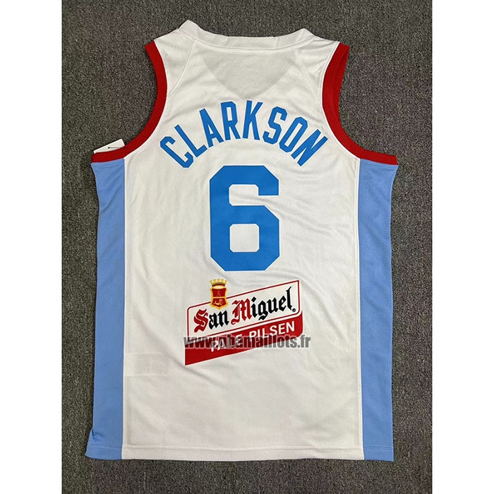 Maillot Philippine Jordan Clarkson NO 6 Jeux Olympiques 2024 Blanc