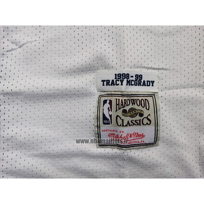 Maillot Tornto Raptors Tracy McGrady NO 1 Mitchell & Ness 1998-99 Split Volet Blanc